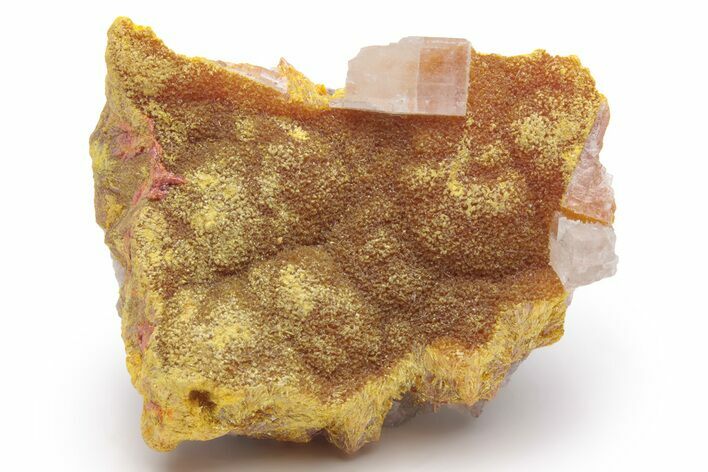 Vibrant Orpiment with Tabular Barite Crystals - Peru #231536